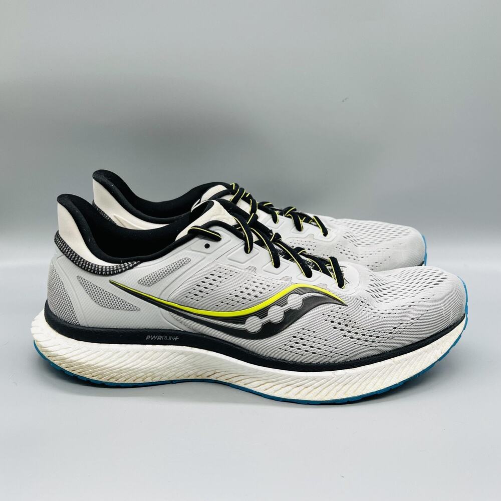 Saucony Shoes Mens 12.5 White Mesh Hurricane Running Athletic Sneakers Comfort